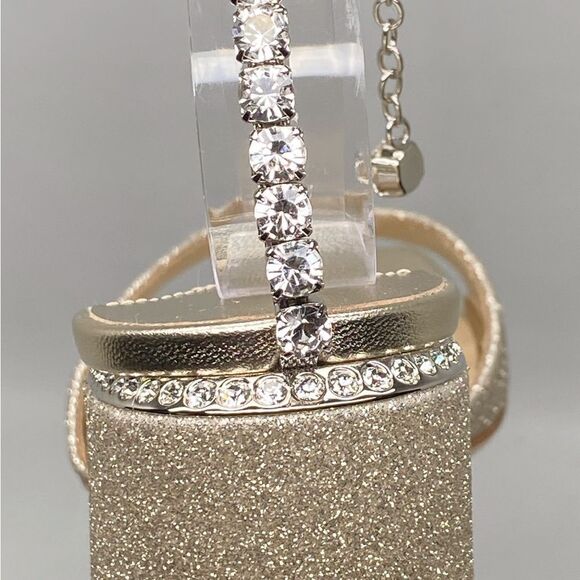 Jimmy Choo  Saeda 85MM Glitter Sandals size 35.5 - Picture 10 of 15